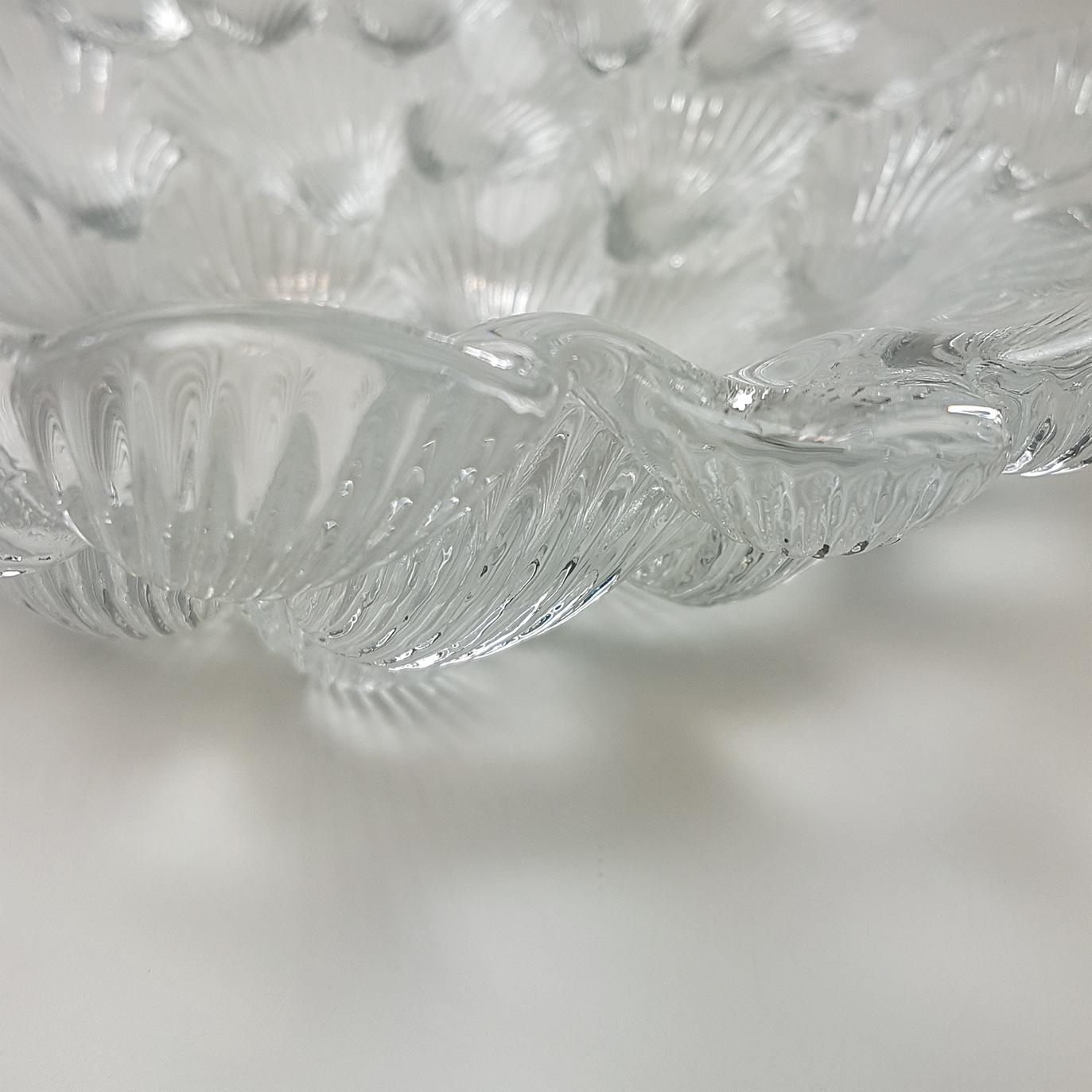 Royal Copenhagen Crystal Musling Shell Glass Bowl by Per Lutkin, Denmark For Sale 3