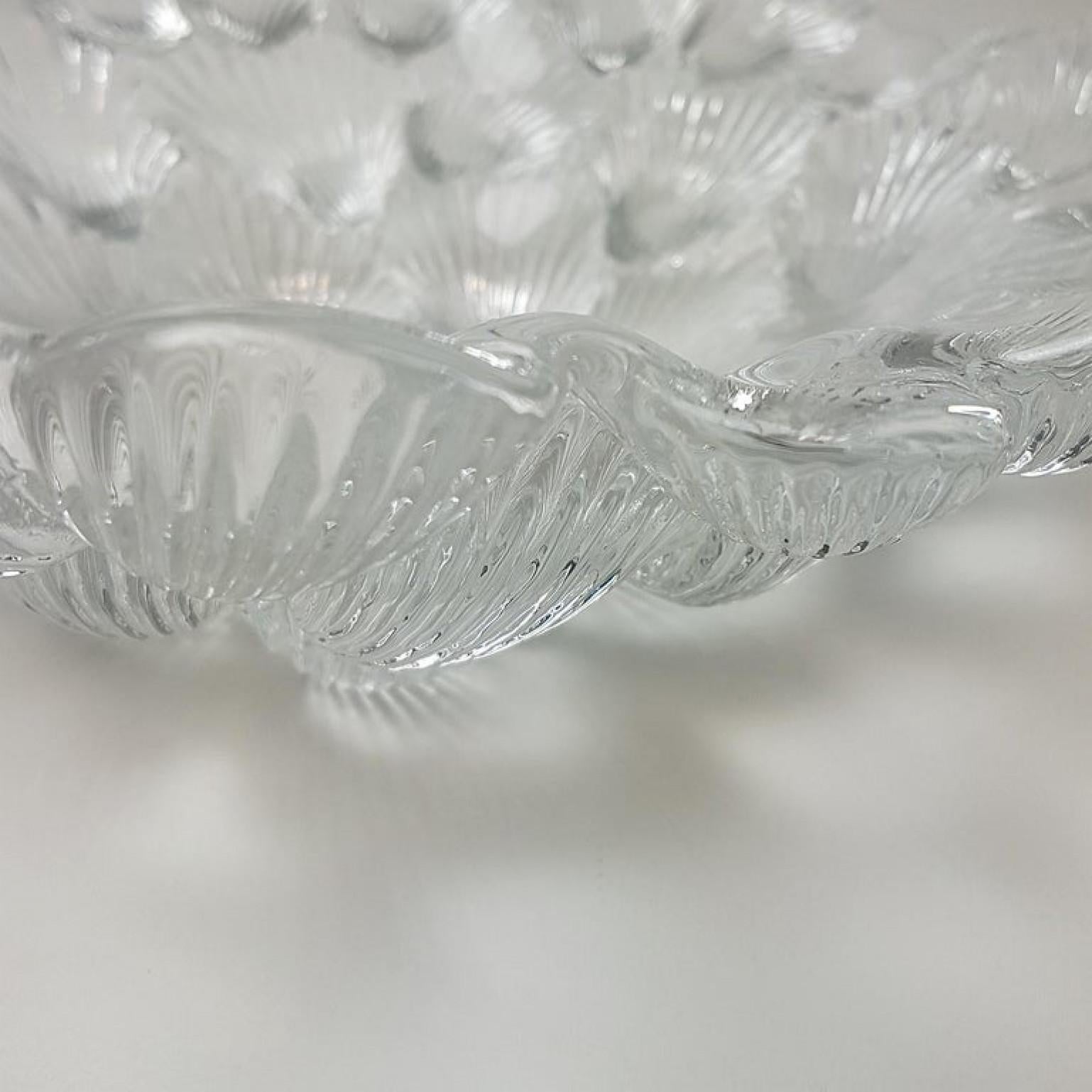 Royal Copenhagen Crystal Musling Shell Glass Bowl by Per Lutkin, Denmark For Sale 6