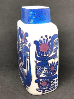 Vase Tenera bleu de style danois moderne Royal Copenhagen par Berte Jessen, années 1960