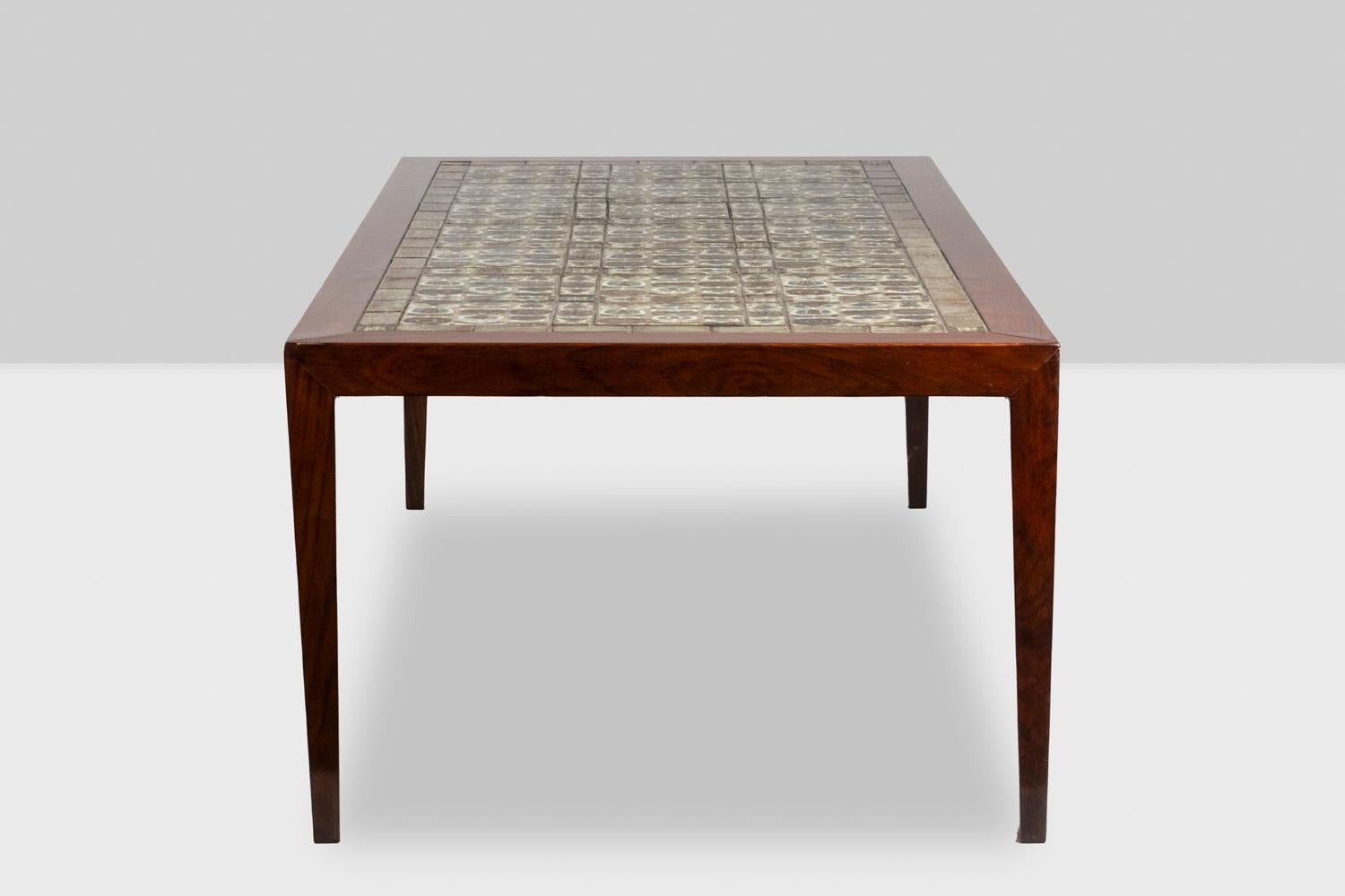 Rosewood Royal Copenhagen Denmark. Coffee table in rosewood. 1960s. For Sale