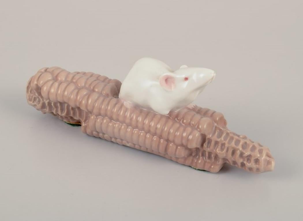 Royal Copenhagen, Denmark. Porcelain figurine of a mouse on Royal Copenhagen, Denmark. Porcelain figurine of a mouse on