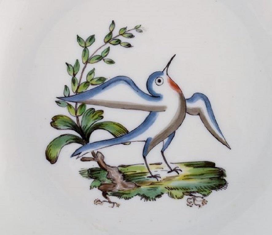 20th Century Royal Copenhagen Dinner Plate in Hand Painted Porcelain, 31 Pcs in Stock For Sale