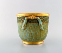 Royal Copenhagen, Early Porcelain Champagne Cooler, Overglaze