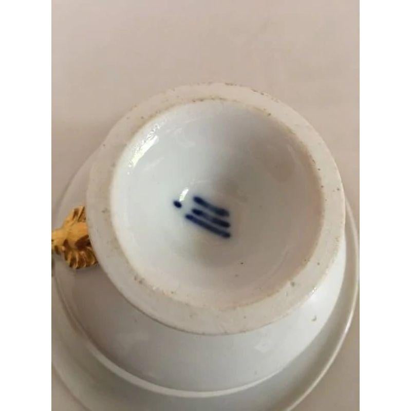 19th Century Royal Copenhagen Empire Cup and Saucer from 1820-1850 For Sale