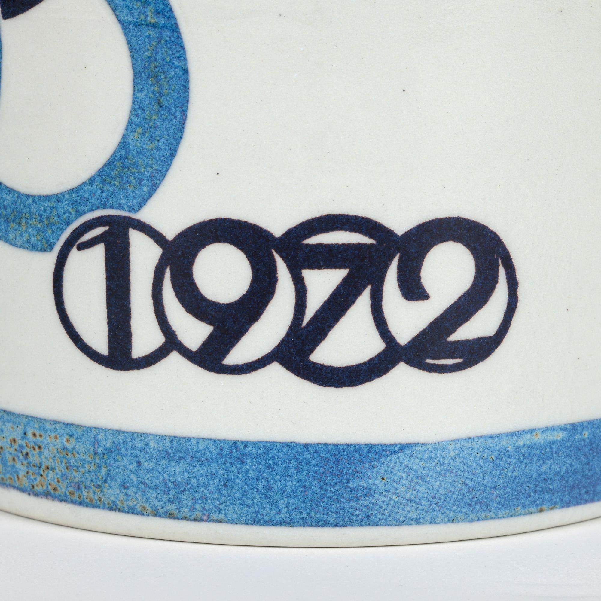 Mid-Century moderno Tazza Royal Copenhagen Faience Bodil Buch Design Anno 1972 in vendita