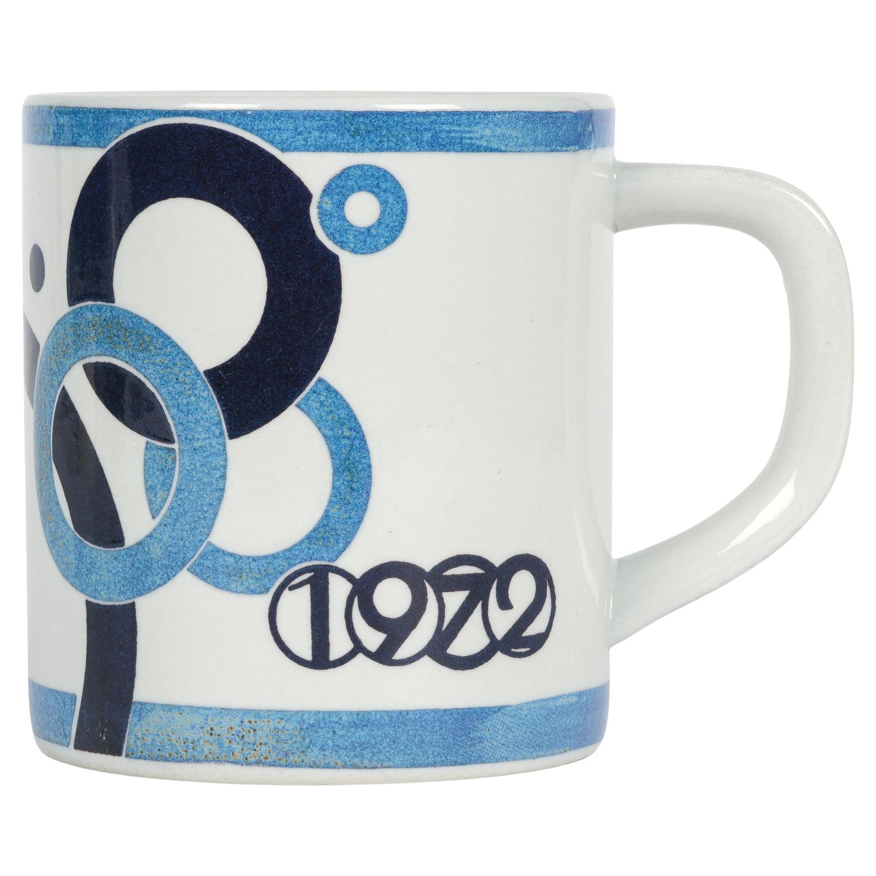 Taza de loza Royal Copenhagen Bodil Buch Design Year 1972