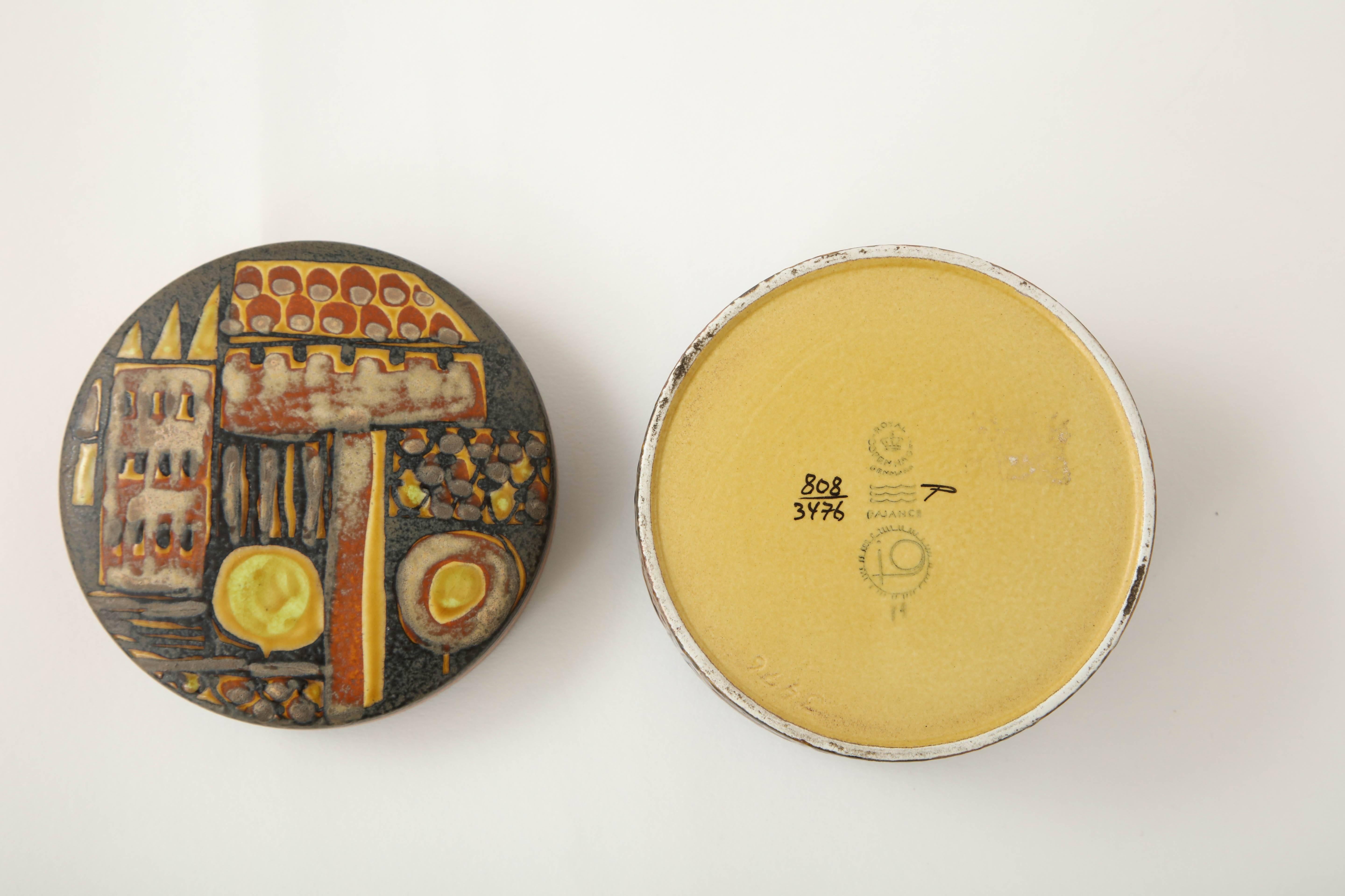 Royal Copenhagen Faience Ceramic Box by Johanne Gerber 2