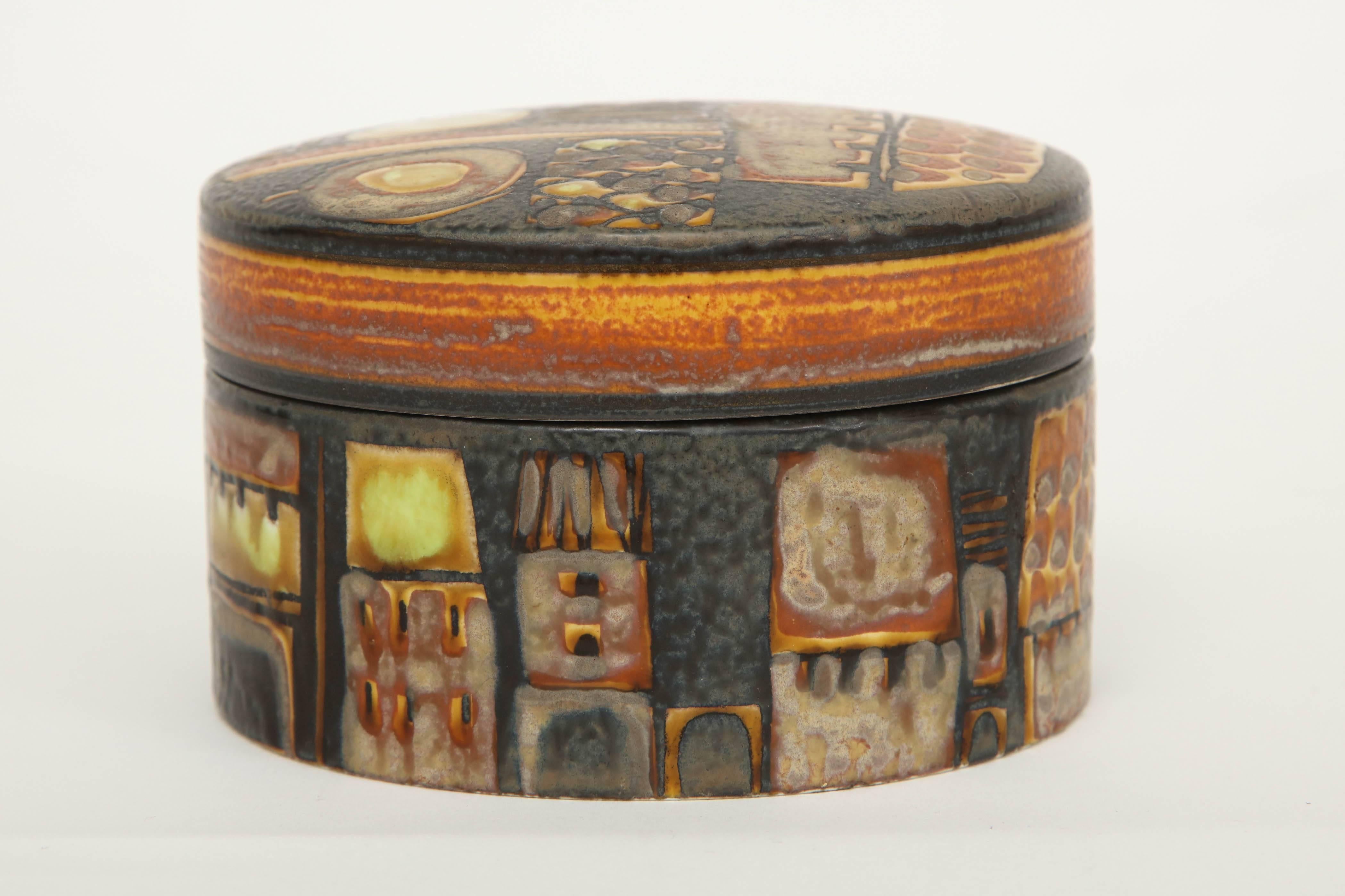 Royal Copenhagen Faience Ceramic Box by Johanne Gerber 4