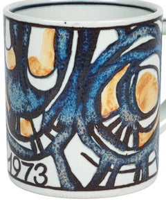 Royal Copenhagen Faience Gert Hiort Petersen Design Year Mug 1973