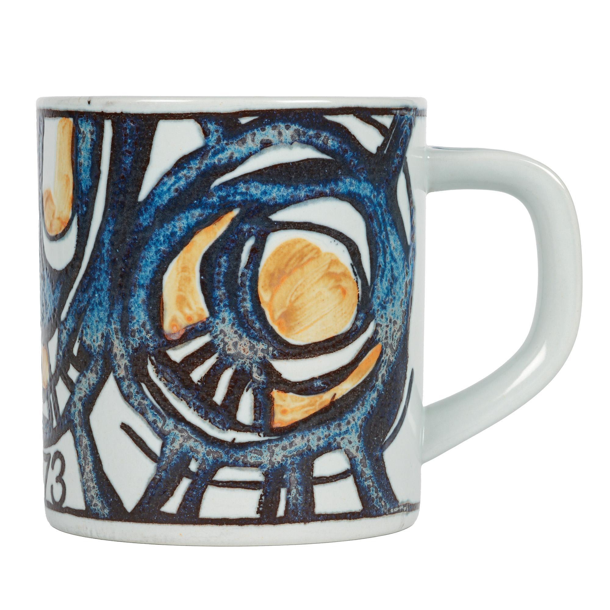 Taza de loza Royal Copenhagen Diseño Gert Hiort Petersen Año 1973 en Bueno estado para la venta en Bishop's Stortford, Hertfordshire