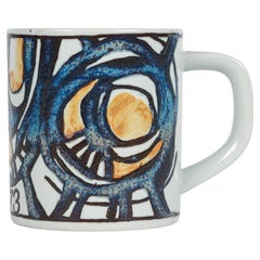 Royal Copenhagen Faience Gert Hiort Petersen Design Year Mug 1973