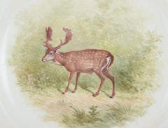Royal Copenhagen Fauna Danica, dinner plate featuring a motif of a roe deer.