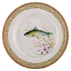 Royal Copenhagen Fauna Danica Fish Plate in Hand-Painted Porcelain