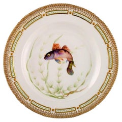 Royal Copenhagen Fauna Danica Fish Plate in Hand-Painted Porcelain with Fish