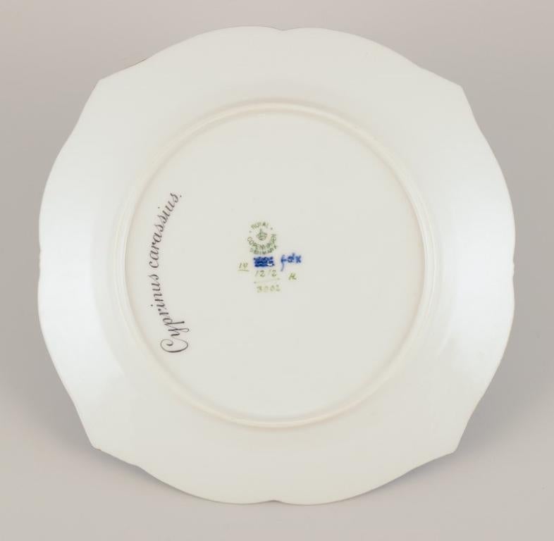 Porcelain Royal Copenhagen Fauna Danica fish plate in porcelain. Approx. 1930 For Sale