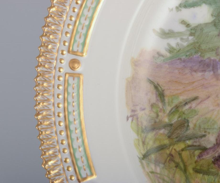 Royal Copenhagen Fauna Danica. Plato de porcelana con motivo de tejón mediados del siglo XX en venta