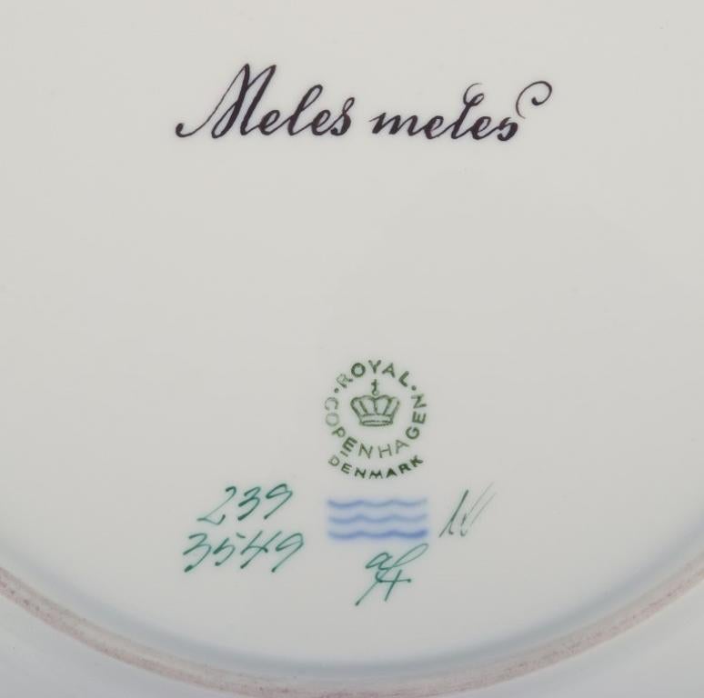 Royal Copenhagen Fauna Danica. Plato de porcelana con motivo de tejón Porcelana en venta