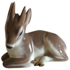Vintage Royal Copenhagen Fawn Head Down Figurine #2648