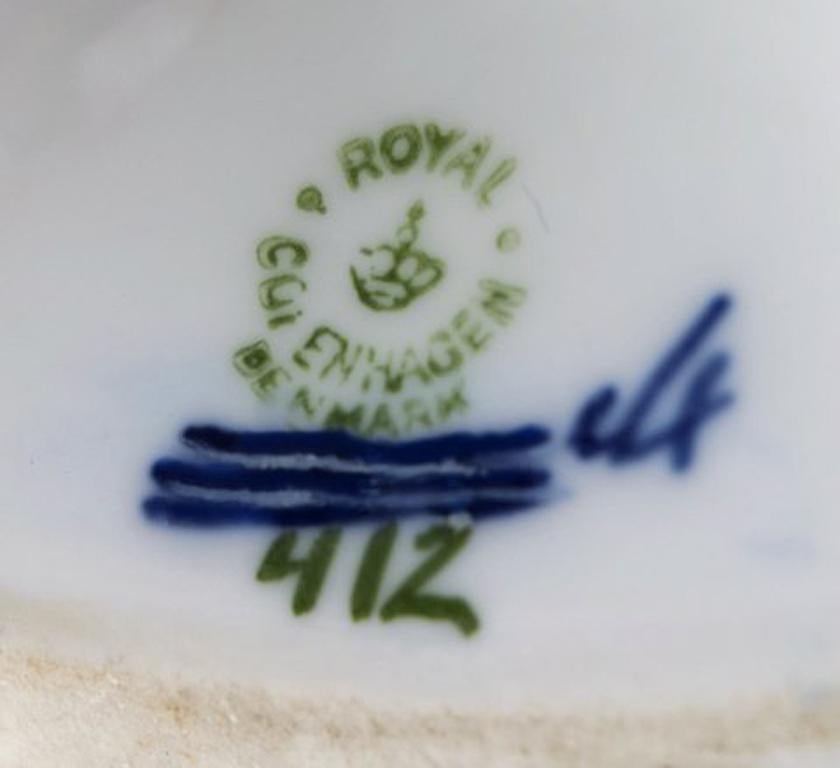 Danish Royal Copenhagen, Figure Group of Porcelain, White Ducks, No. 412