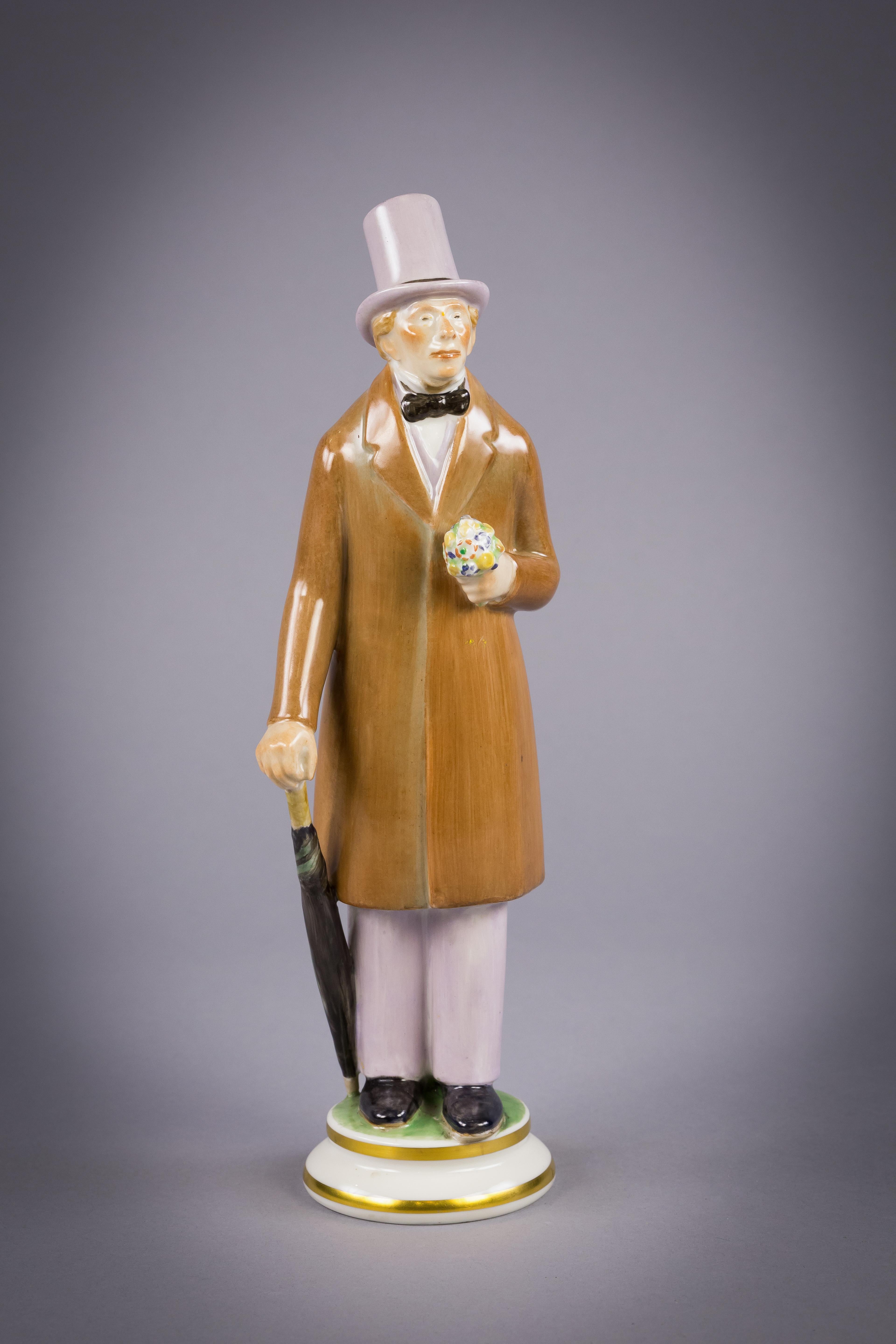 Figure de Hans Christian Andersen du Royal Copenhagen:: datée de 1953 Bon état - En vente à New York, NY
