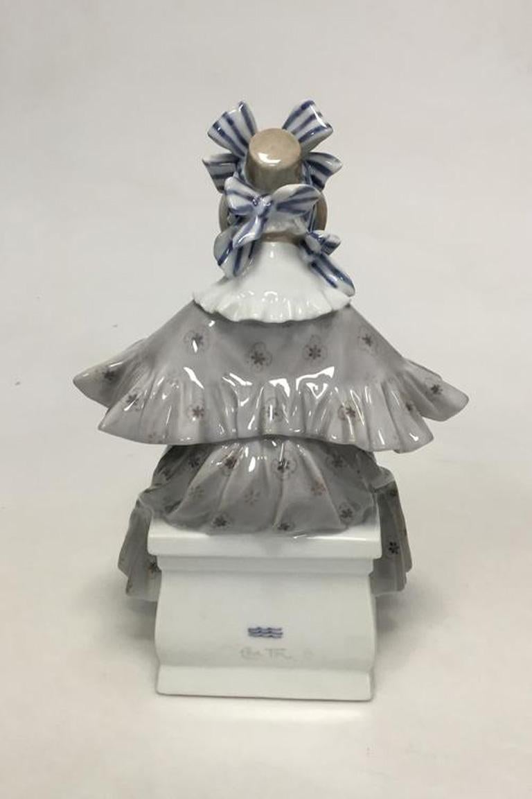 Porcelain Royal Copenhagen Figure of Woman with Roses by Christian Thomsen No 1785 For Sale