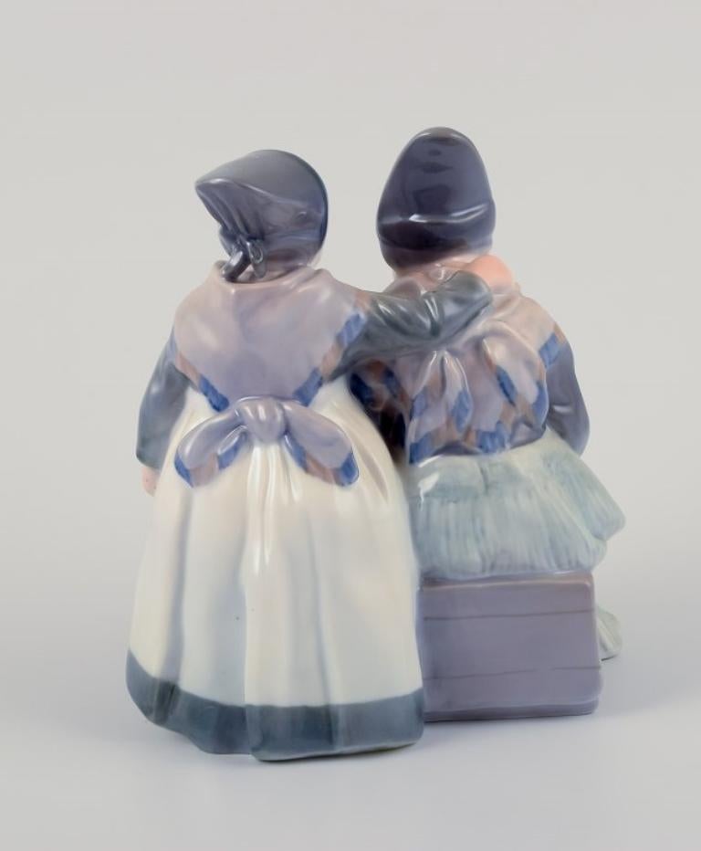 Porcelain Royal Copenhagen figurine in porcelain. Two 