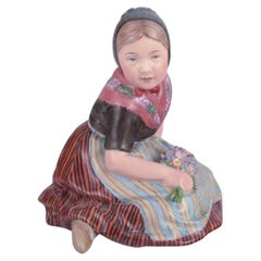 Royal Copenhagen, figurine of a girl in regional dress from Faroe Islands
