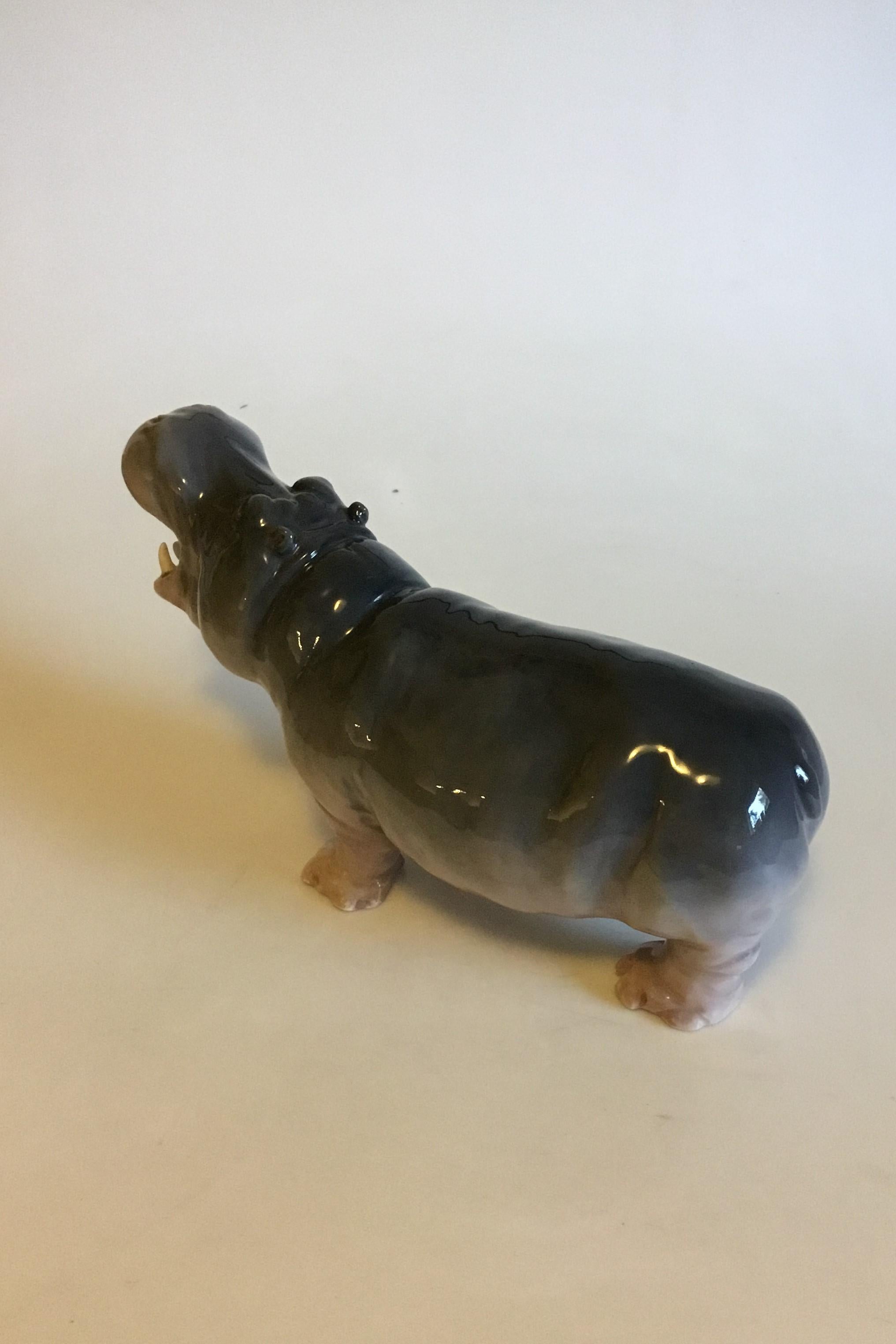 Royal Copenhagen figurine of hippopotamus No 309.
Measures 35 cm / 13 25/32 in.