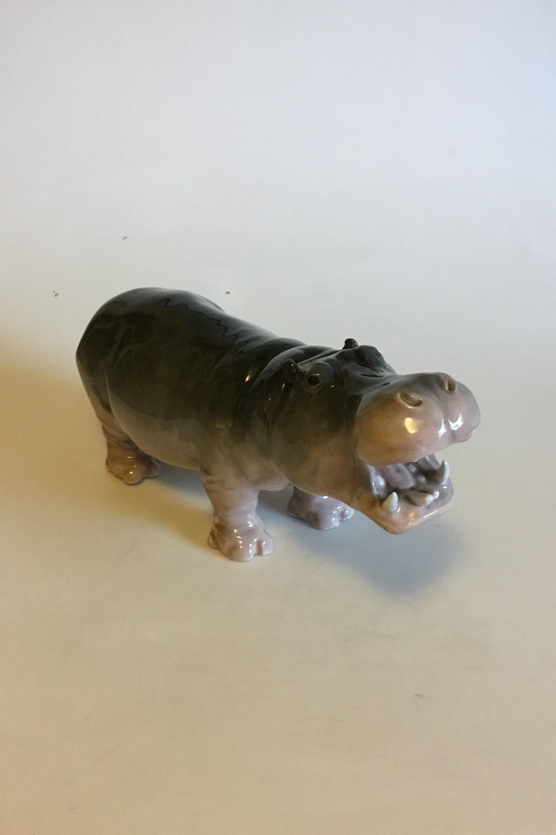 Art Nouveau Royal Copenhagen Figurine of Hippopotamus No 309 For Sale