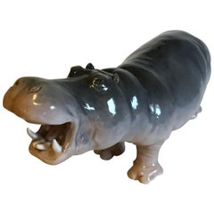 Figurina di ippopotamo Royal Copenhagen n. 309