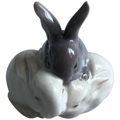 Antique Royal Copenhagen Figurine of Rabbits No 2539