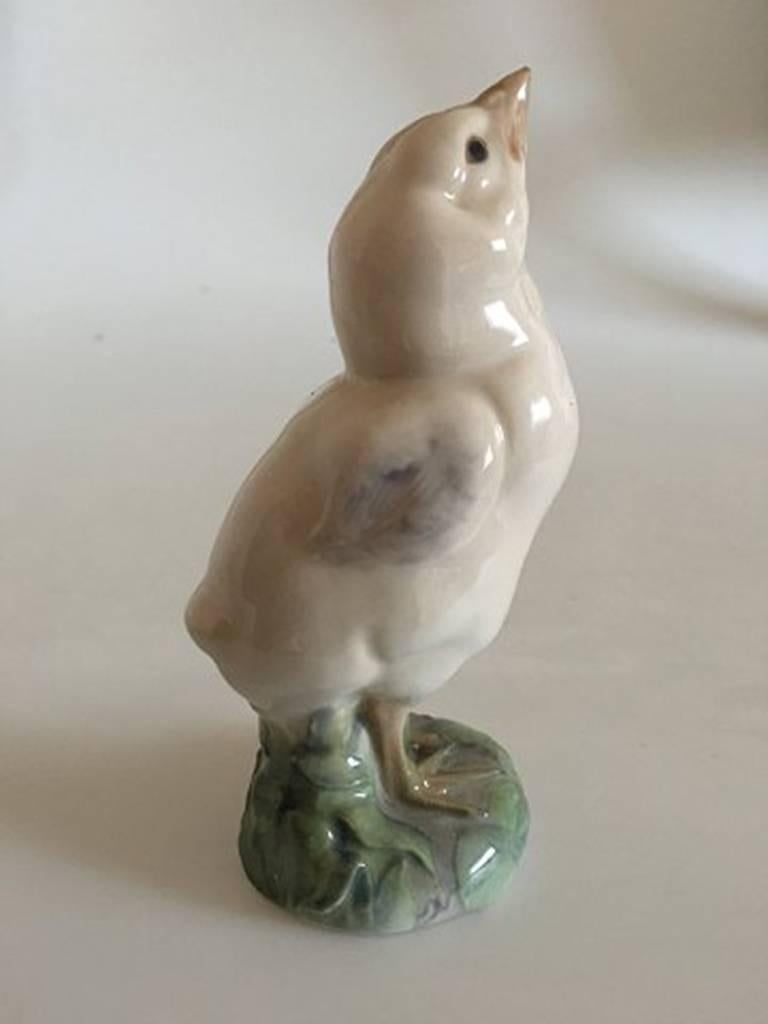 Royal Copenhagen Figurine Turkey Chick #1185. Measures 11cm x 8cm, designed by Ingeborg Nielsen. Pre-1923 marks and is in good condition.