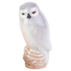 Vintage Royal Copenhagen Fine Denmark Porcelain Snowy Owl Figure 1741