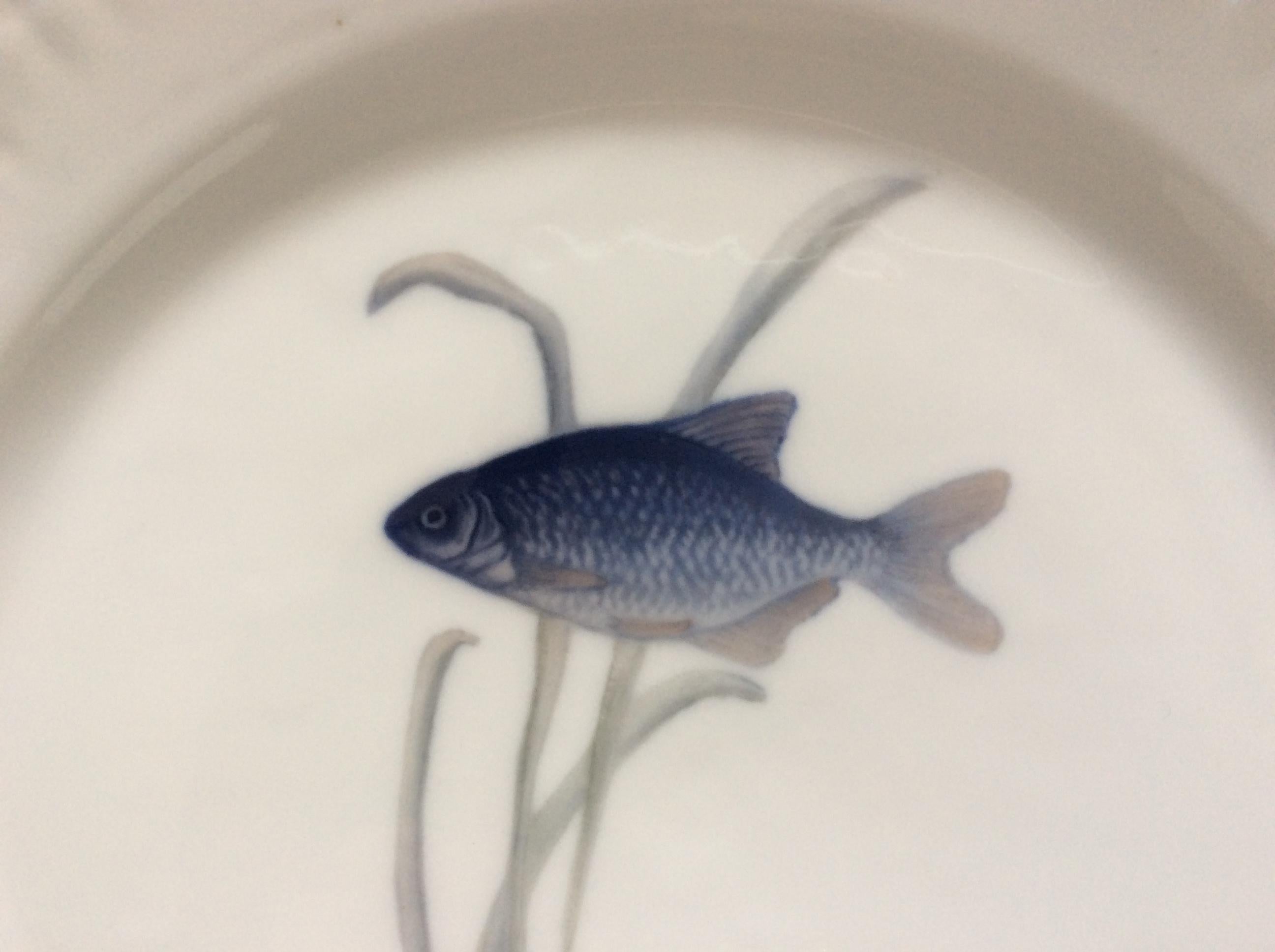 Art Nouveau Royal Copenhagen Fish Plates