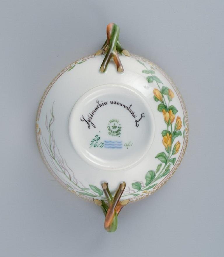 Royal Copenhagen Flora Danica Bouillon Cup with Saucer in Hand Painted Porcelain 1