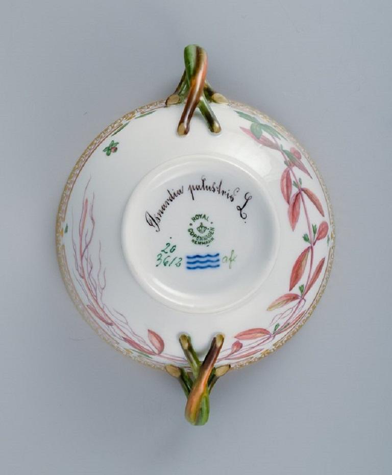 Royal Copenhagen Flora Danica Bouillon Cup with Saucer in Hand Painted Porcelain 1