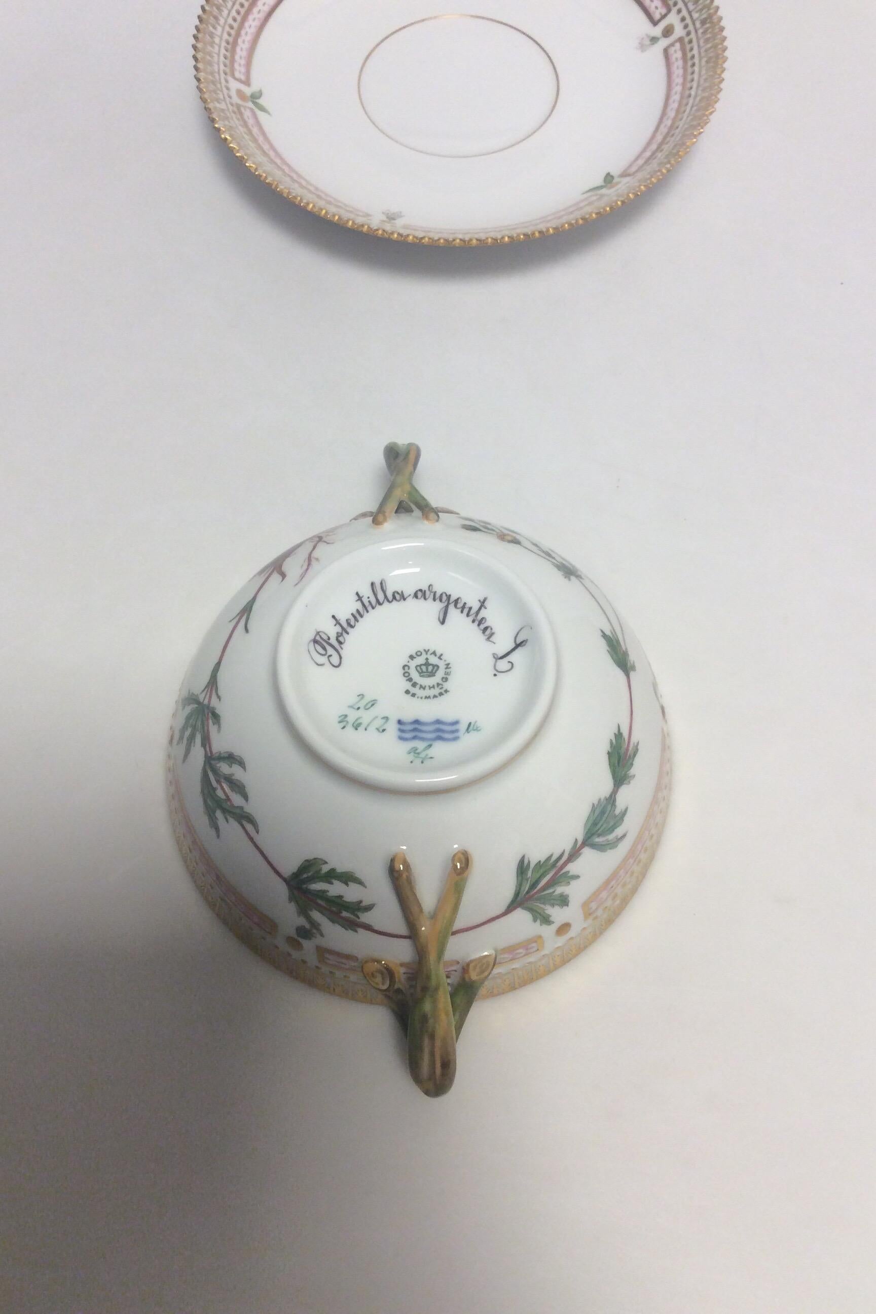 Empire Royal Copenhagen Flora Danica Bouillon Cup with Saucer No 20/3612