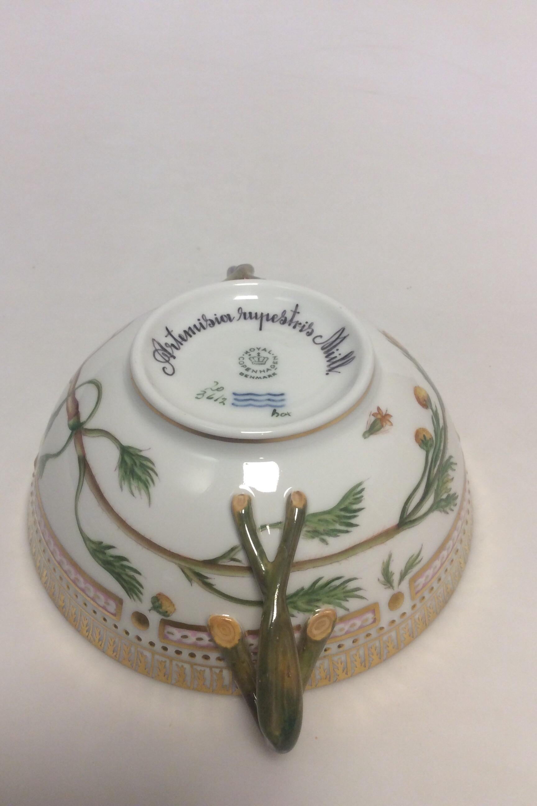 Danish Royal Copenhagen Flora Danica Bouillon Cup with Saucer No 20/3612 For Sale