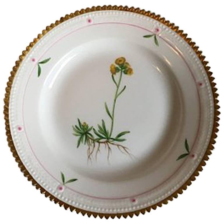 Neoclassical Royal Copenhagen Flora Danica Cake Plate #735/3551 For Sale