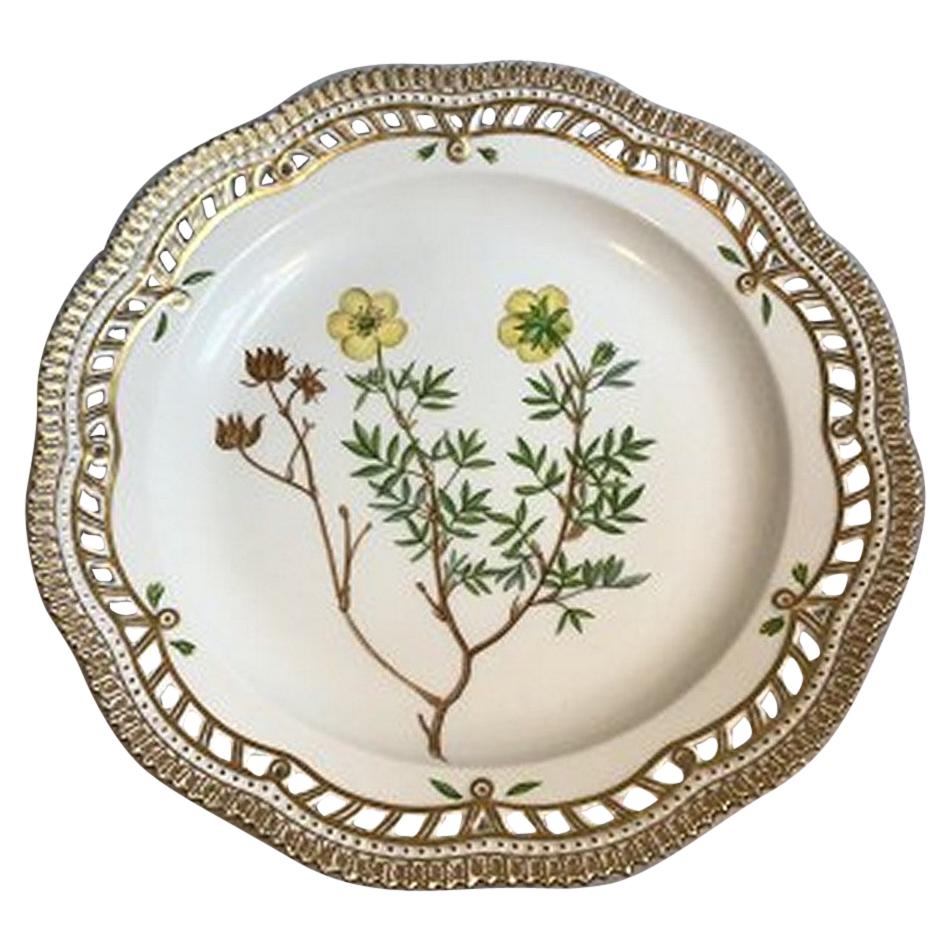Royal Copenhagen Flora Danica Plate with Pierced Border and