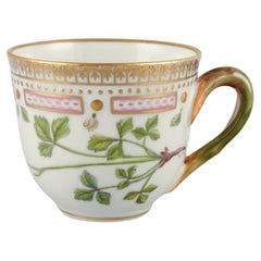Royal Copenhagen Flora Danica coffee cup and saucer. Anemone Groenlandica.