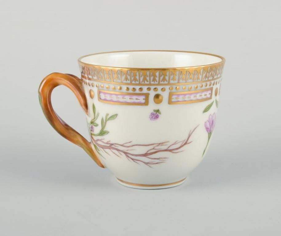Danish Royal Copenhagen Flora Danica coffee cup and saucer. Corrigiola Litoralis.