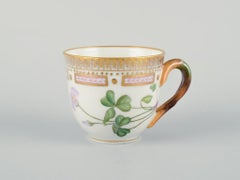 Royal Copenhagen Flora Danica coffee cup and saucer. Oxalis Acetosella