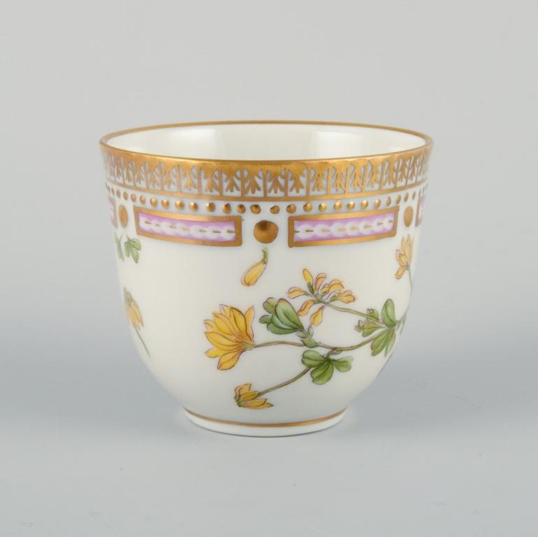 Hand-Painted Royal Copenhagen Flora Danica coffee cup and saucer. Trifolium Minus.