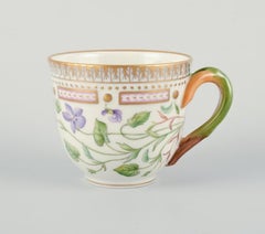 Royal Copenhagen Flora Danica coffee cup and saucer. Viola Mühlenbergiana