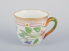 Royal Copenhagen Flora Danica coffee cup with saucer in porcelain.