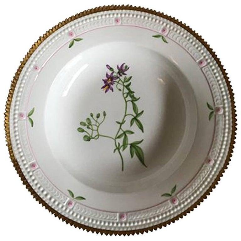 Neoclassical Royal Copenhagen Flora Danica Deep Plate #735/3545 For Sale