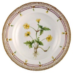 Royal Copenhagen Flora Danica deep plate in hand-painted porcelain.