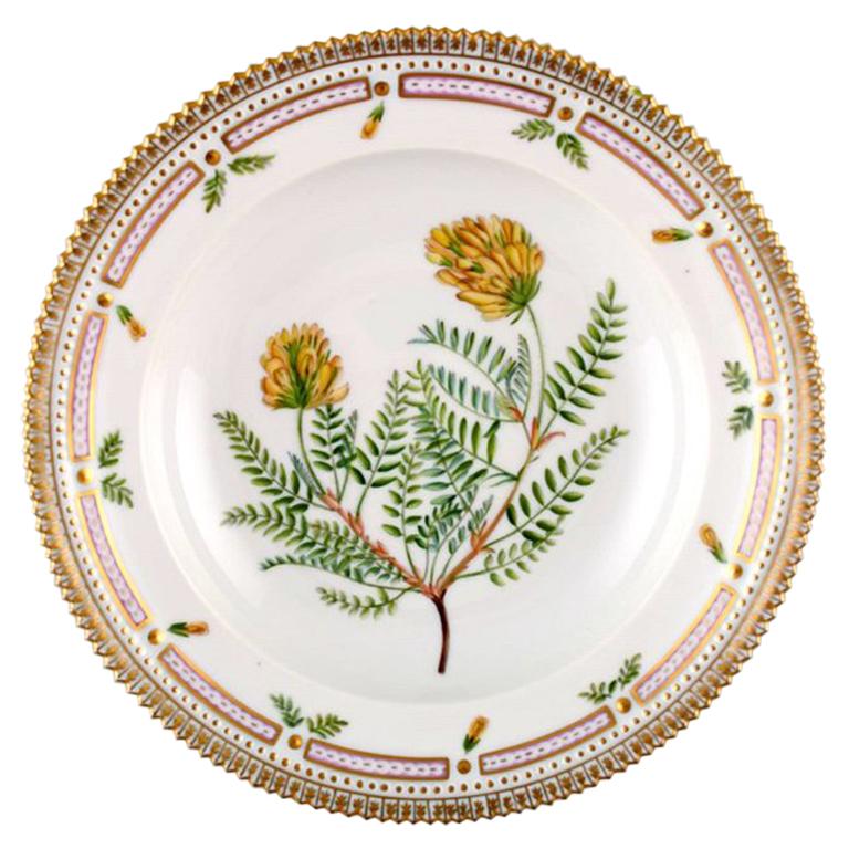 Royal Copenhagen, 'Flora Danica' Deep Plate of Porcelain, Decorated with Flowers