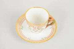 Royal Copenhagen. Flora Danica demitasse cup with saucer in porcelain. 1960s